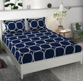 Premium MICROFIBER ELASTIC FITTED DOUBLE BEDSHEET WITH TWO PILLOW COVERS (70X76X6 Inches)